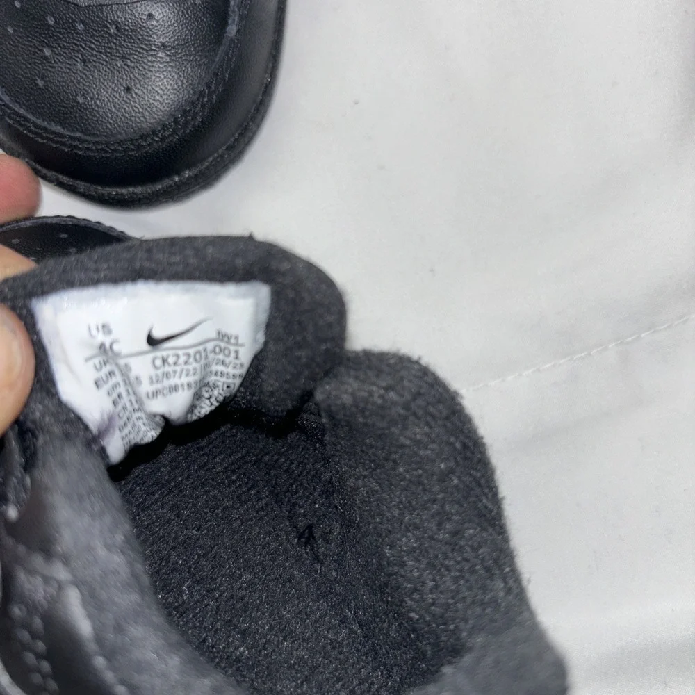 Nike Air Force 1 Crib CB Black CK2201 001‎ Size 4C
